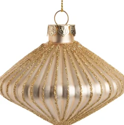 Intratuin  Weihnachtsbaumschmuck Tropfen Jemma gold D 8 H 5 cm| Weihnachtskugeln & -Anhänger