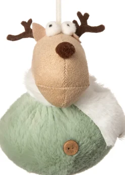 Intratuin  Weihnachtsbaumschmuck Rentier grün 8 x 8 x 11 cm| Weihnachtskugeln & -Anhänger