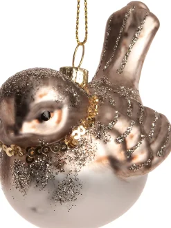 Intratuin  Weihnachtsbaumschmuck Vogel Sanny kupfer 10,5 x 6 x 6,5 cm| Weihnachtskugeln & -Anhänger