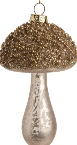 Intratuin  Weihnachtsbaumschmuck Pilz gold 6 x 6 x 12 cm| Weihnachtskugeln & -Anhänger