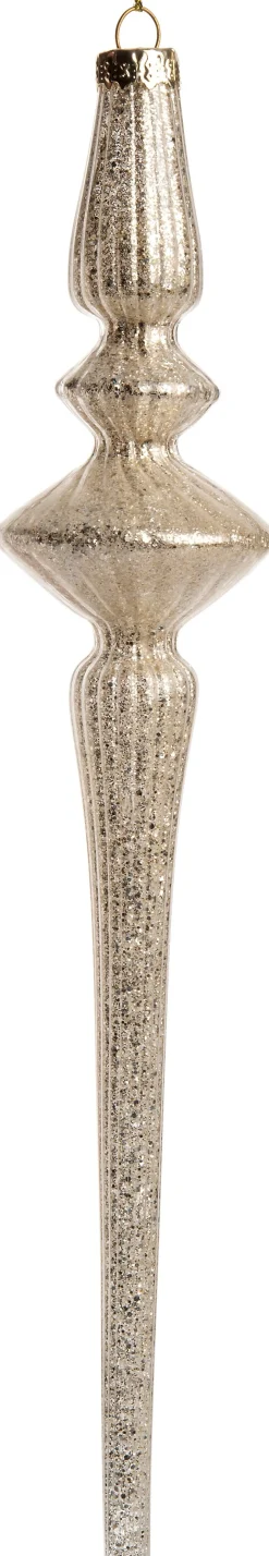 Intratuin  Weihnachtsbaumschmuck Elvina gold D 5 H 27 cm| Weihnachtskugeln & -Anhänger