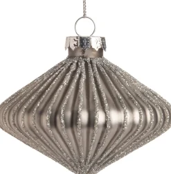 Intratuin  Weihnachtsbaumschmuck Tropfen Jemma silber D 8 H 5 cm| Weihnachtskugeln & -Anhänger