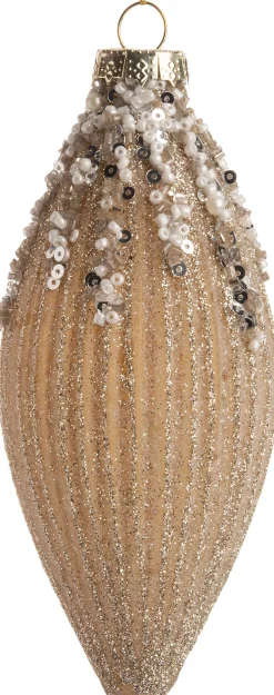 Intratuin  Weihnachtsbaumschmuck Tropfen Marylou gold D 5,5 H 13 cm| Weihnachtskugeln & -Anhänger