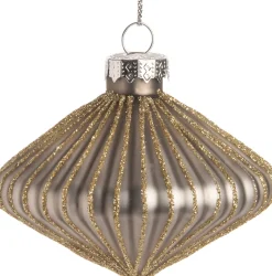 Intratuin  Weihnachtsbaumschmuck Tropfen Jemma silber / gold D 8 H 5 cm| Weihnachtskugeln & -Anhänger