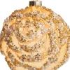Intratuin  Weihnachtsbaumschmuck Blume Luann gold 10 x 10 x 5 cm| Weihnachtskugeln & -Anhänger