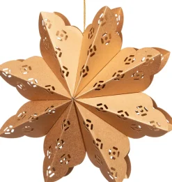 Intratuin  Weihnachtsbaumschmuck Schneeflocke gold 15 x 15 x 15 cm| Weihnachtsdeko Zum Aufhängen