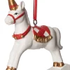 Intratuin  Weihnachtsbaumschmuck Schaukelpferd weiß 6,5 x 3 x 9 cm| Weihnachtskugeln & -Anhänger