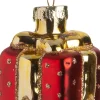 Intratuin  Weihnachtsbaumschmuck Geschenk rot / gold 3,5 x 3,5 x 5,5 cm| Weihnachtskugeln & -Anhänger