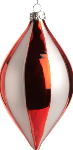 Intratuin  Weihnachtsbaumschmuck Tropfen Talina rot / weiß D 8 H 14 cm| Weihnachtskugeln & -Anhänger