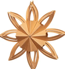 Intratuin  Weihnachtsbaumschmuck Schneeflocke gold 15 x 15 x 15 cm| Weihnachtsdeko Zum Aufhängen