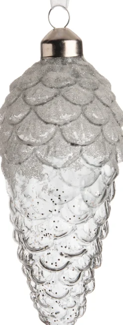 Intratuin  Weihnachtsbaumschmuck Tannenzapfen Tera transparent D 6 H 12,5 cm| Weihnachtskugeln & -Anhänger