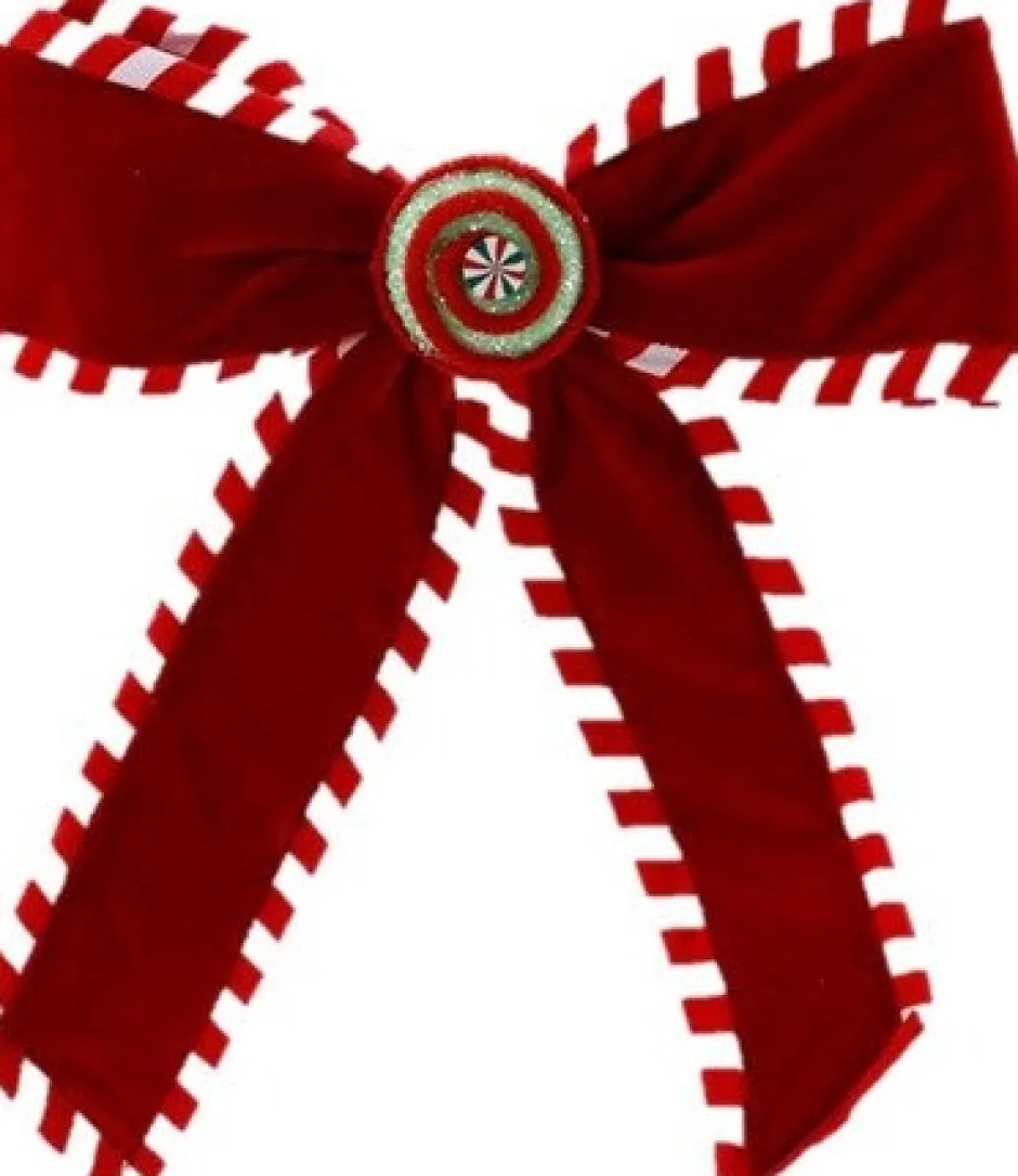 Intratuin Weihnachtsbaumschmuck Candyline Schleife rot 30 x 33 x 4 cm| Weihnachtskugeln & -Anhänger