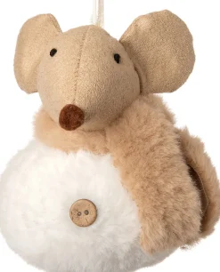 Intratuin  Weihnachtsbaumschmuck Maus weiß 8 x 8 x 11 cm| Weihnachtskugeln & -Anhänger