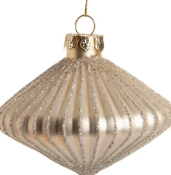 Intratuin  Weihnachtsbaumschmuck Tropfen Jemma gold / silber D 8 H 5 cm| Weihnachtskugeln & -Anhänger