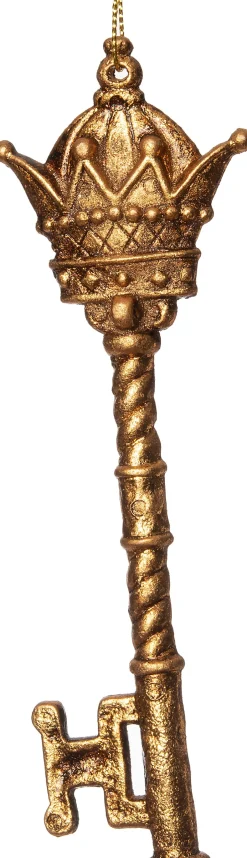 Intratuin  Weihnachtsbaumschmuck Schlüssel gold 4,6 x 0,8 x 14,6 cm| Weihnachtskugeln & -Anhänger