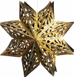 Intratuin  Weihnachtsbaumschmuck Schneeflocke gold 15 x 15 x 15 cm| Weihnachtsdeko Zum Aufhängen