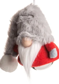 Intratuin  Weihnachtsbaumschmuck Wichtel mit Glocke grau 10 x 6 x 12 cm| Weihnachtskugeln & -Anhänger