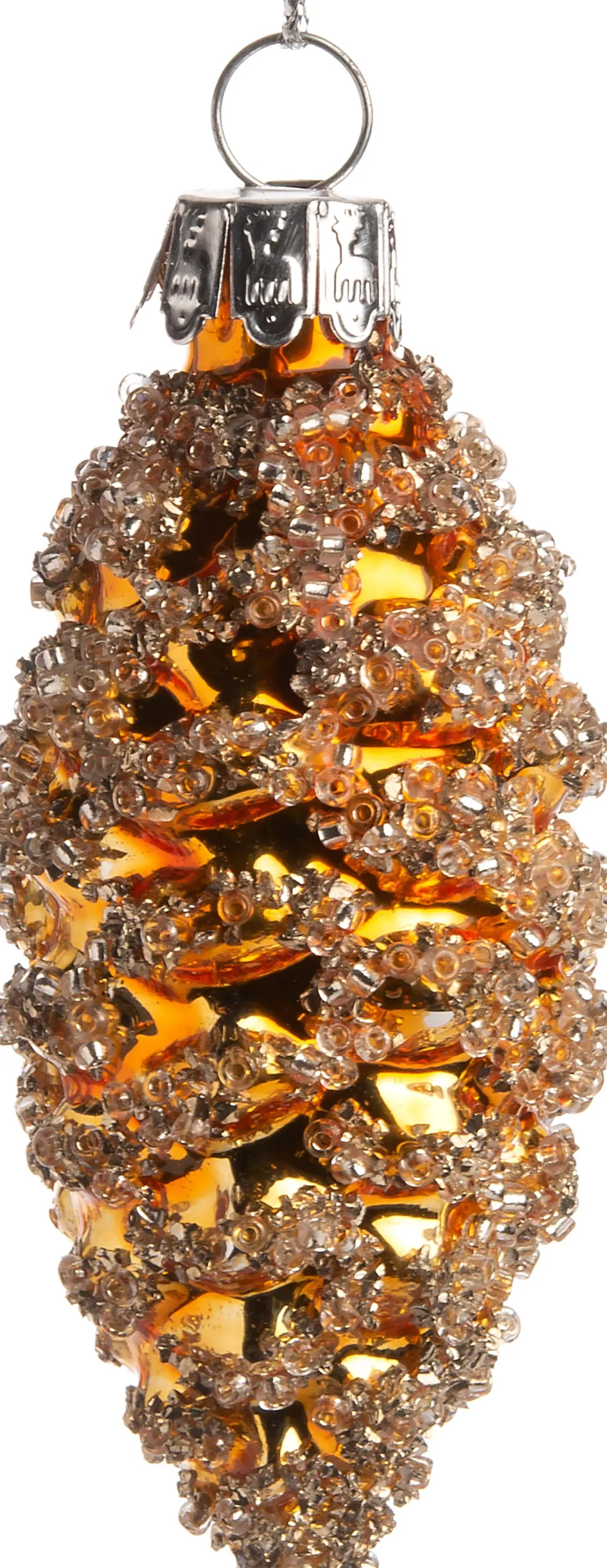 Intratuin Weihnachtsbaumschmuck Tannenzapfen Devona gold D 3,5 H 7,5 cm| Weihnachtskugeln & -Anhänger