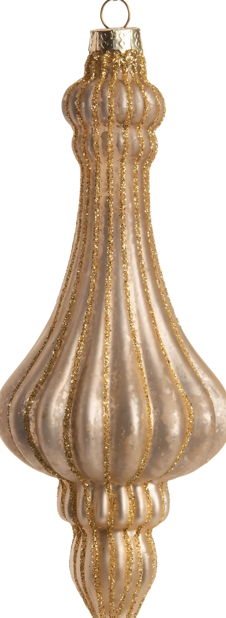 Intratuin Weihnachtsbaumschmuck Tropfen Goldie gold D 6,5 H 16,5 cm| Weihnachtskugeln & -Anhänger