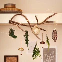 Intratuin  Weihnachtsbaumschmuck Blatt braun 6 x 2,5 x 12 cm| Weihnachtskugeln & -Anhänger