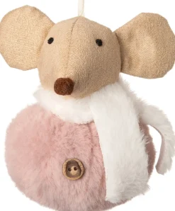 Intratuin  Weihnachtsbaumschmuck Maus hellrosa 8 x 8 x 11 cm| Weihnachtskugeln & -Anhänger