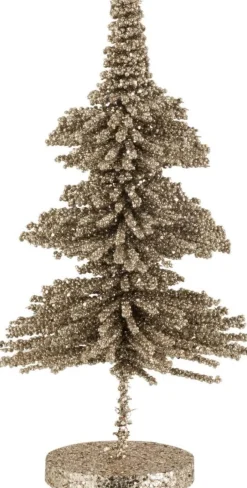 Intratuin J-Line Weihnachtsdeko Baum Dennis gold D 21 H 39 cm| Weihnachtsfiguren & -Objekte