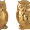 Intratuin J-Line Weihnachtsdeko Eule gold 12 x 9 x 13 cm| Dekofiguren & -Objekte