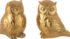 Intratuin J-Line Weihnachtsdeko Eule gold 12 x 9 x 13 cm| Dekofiguren & -Objekte