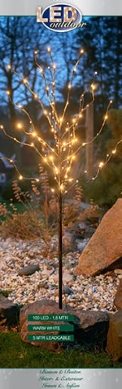 Intratuin LED Lichterbaum Tobby 1,5 m warmweiß| Weihnachtsfiguren (Außen)
