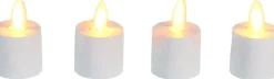 Intratuin LED Teelicht weiß 4 St. aufladbar D 3,8 H 3,5 cm gelb| Led Kerzen