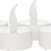 Intratuin LED Teelichter mit Timer D 4 cm weiß 4 St.| Led Kerzen