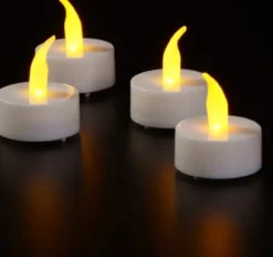 Intratuin LED Teelichter mit Timer D 4 cm weiß 4 St.| Led Kerzen