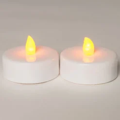 Intratuin LED Teelichter mit Timer D 7 cm weiß 2 St.| Led Kerzen