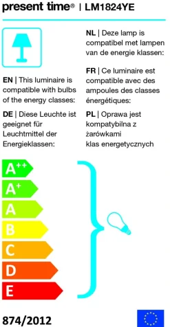 Intratuin Leitmotiv Tischleuchte Enchant gelb 30 x 12,5 x 20 cm| Tischleuchten