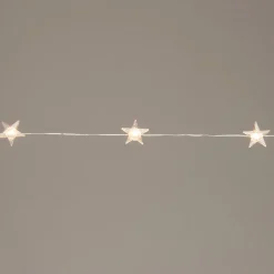 Intratuin Lichterkette Sterne silber 1m mit 10 LEDs warmweiß| Motiv-Lichterketten