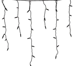 Intratuin Lichtervorhang mit 200 LEDs warmweiß 500 x 70 cm| Eisregen Lichterketten