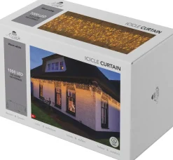 Intratuin Lichtervorhang mit 1000 LEDs warmweiß 500 x 50 cm| Lichtervorhänge