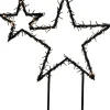 Intratuin Luca Lighting Gartenstecker Stern schwarz mit 220 LEDs warmweiss 70 x 3 x 82 cm| Weihnachtsfiguren (Außen)