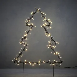 Intratuin Luca Lighting Gartenstecker Weihnachtsbaum beleuchtet 53 x 1 x 75 cm mit 115 LEDs weiß| Weihnachtsfiguren (Außen)