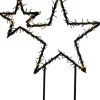 Intratuin Luca Lighting Gartenstecker Stern schwarz mit 220 LEDs extra warmweiss 70 x 3 x 82 cm| Weihnachtsfiguren (Außen)