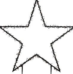 Intratuin Luca Lighting Gartenstecker Stern beleuchtet 90 x 1 x 102 cm mit 225 LED LEDs warmweiß| Weihnachtssterne|Weihnachtsfiguren (Außen)