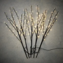 Intratuin Luca Lighting Gartenstecker Weihnachtszweig schwarz 30 x 30 x 90 cm 5 St.| Gartenstecker