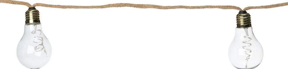 Intratuin Luca Lighting Glühbirnen-Lichterkette (Seil) 8,15 m mit 10 Birnen (D 6 cm) und 50 LEDs warmweiß| Motiv-Lichterketten