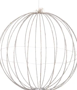 Intratuin Luca Lighting Hängelampe Kugel mit 260 LEDs weißes Licht D 40 cm| Weihnachtsfiguren (Außen)