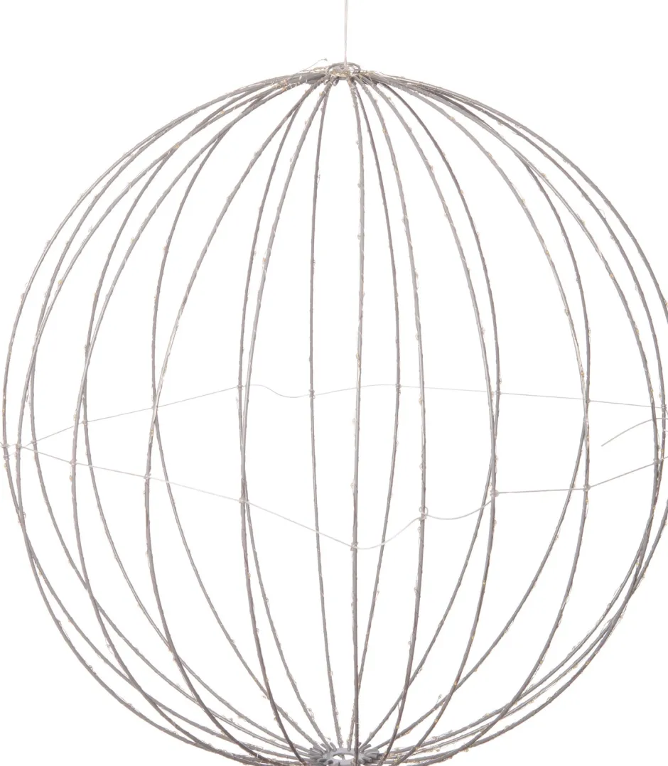 Intratuin Luca Lighting Hängelampe Kugel mit 400 LEDs weißes Licht D 60 cm| Weihnachtsfiguren (Außen)