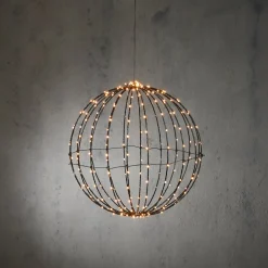 Intratuin Luca Lighting Hängelampe Kugel mit 260 LEDs warmweiß D 40 cm| Weihnachtsfiguren (Außen)