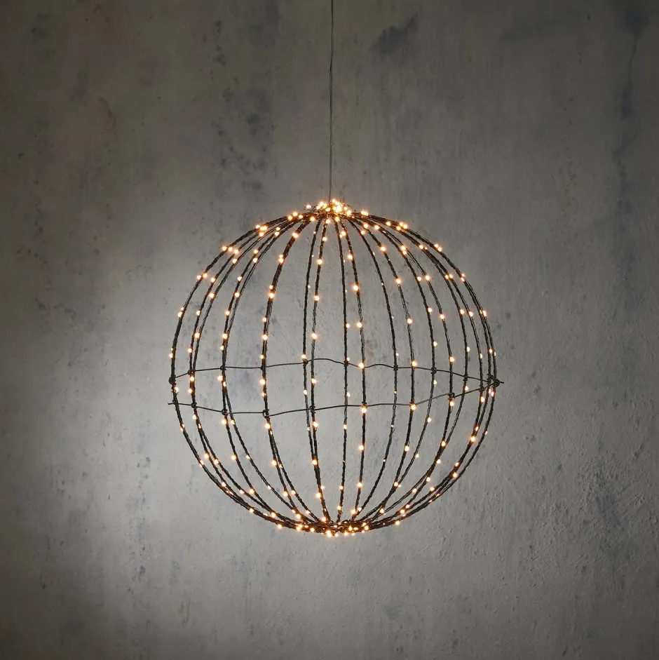 Intratuin Luca Lighting Hängelampe Kugel mit 260 LEDs warmweiß D 40 cm| Weihnachtsfiguren (Außen)