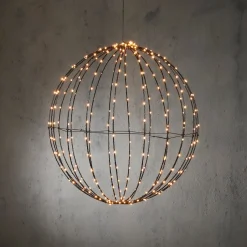 Intratuin Luca Lighting Hängelampe Kugel mit 320 LEDs warmweiß D 50 cm| Weihnachtsfiguren (Außen)