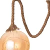Intratuin Luca Lighting Hängelampe Kugel braun mit 40 LEDs warmweiß D 20 H 100 cm| Weihnachtsdeko Zum Aufhängen