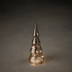 Intratuin Luca Lighting Weihnachtsbaum Sterre silber beleuchtet D 9 H 21 cm| Weihnachtsfiguren & -Objekte